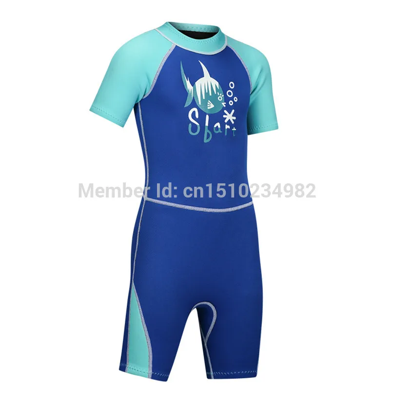 

SBART 2MM Neoprene Kids Swimsuit Girls Boys Wetsuits One Piece Diving Suits Snorkeling Surfing Rash Guards Children Swimwear