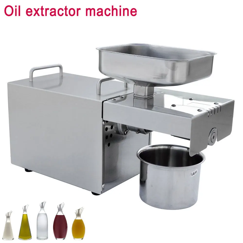 

High Power Cold Pressing Home Oil press machine, Fully 304 Stainlees steel Body Oil expeller maker, Nut Seeds oil mill machine