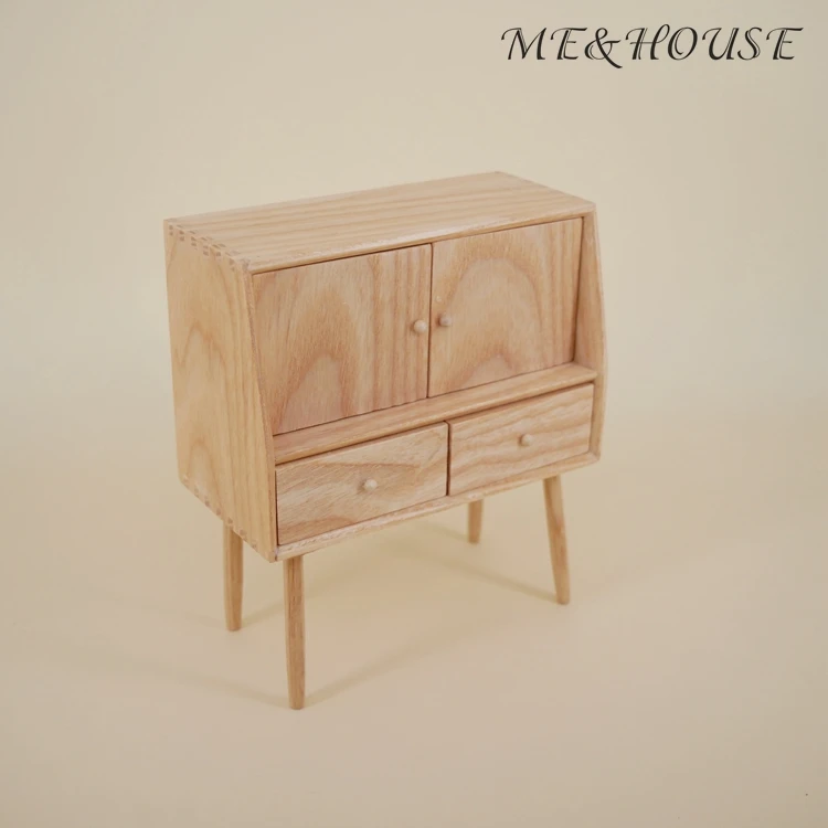 

1/6 Scale New BJD Dollhouse Mini Furniture Wooden Sideboard Dining Room Cabinet Handmade Crafts Play House Accessories