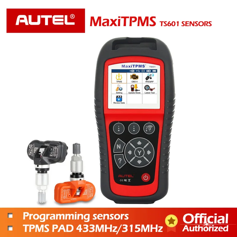 

AUTEL TS601 TPMS Diagnostic Tool Activate MX sensors 433 MHz 315 MHz ECU Reprogram OBD OBD2 Scanner