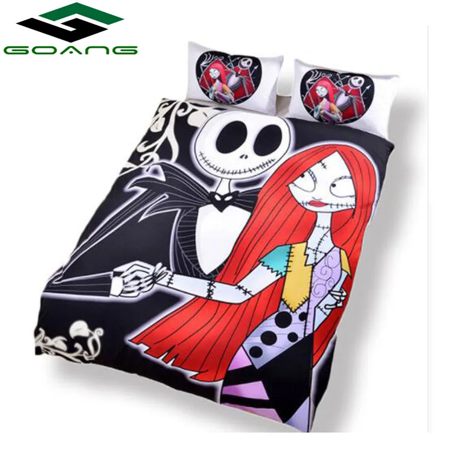 

GOANG Bed Sheet Bed Cover Pillowcase Duvet Cover 3d Ghost couple digital printing bedding set