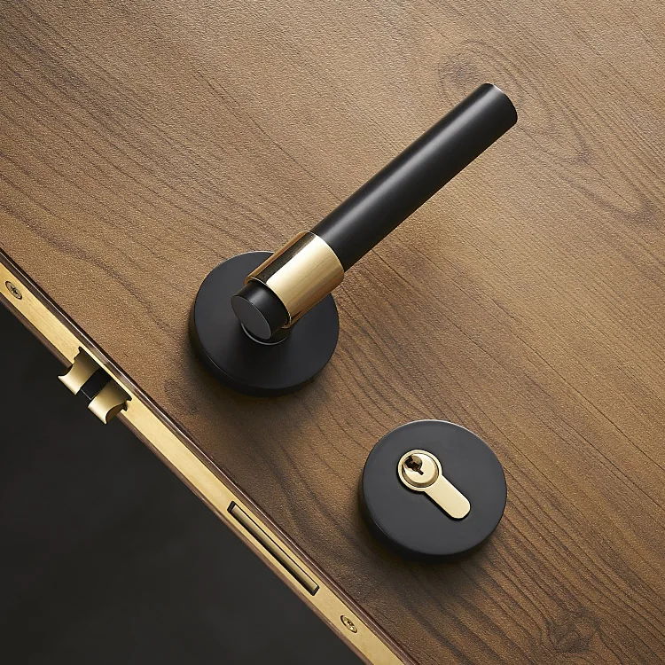  Top Designed 1Set European Pure Brass Door Lock Set Interior Bedroom Living Room Silent Door Lock S - 33048268916