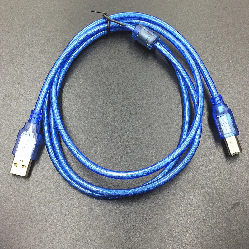 

USB 2.0 Printer Cable Type A Male To Type B Male Dual Shielding Sync Data Scanner High Speed Transparent for HP Canon Epson