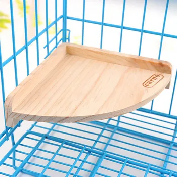 

Wooden Hamster Cage Sector Squirrel Springboard Platform Pet Totoro Parrot Pedal Toys Fan Jumping Standing Square Free Shipping