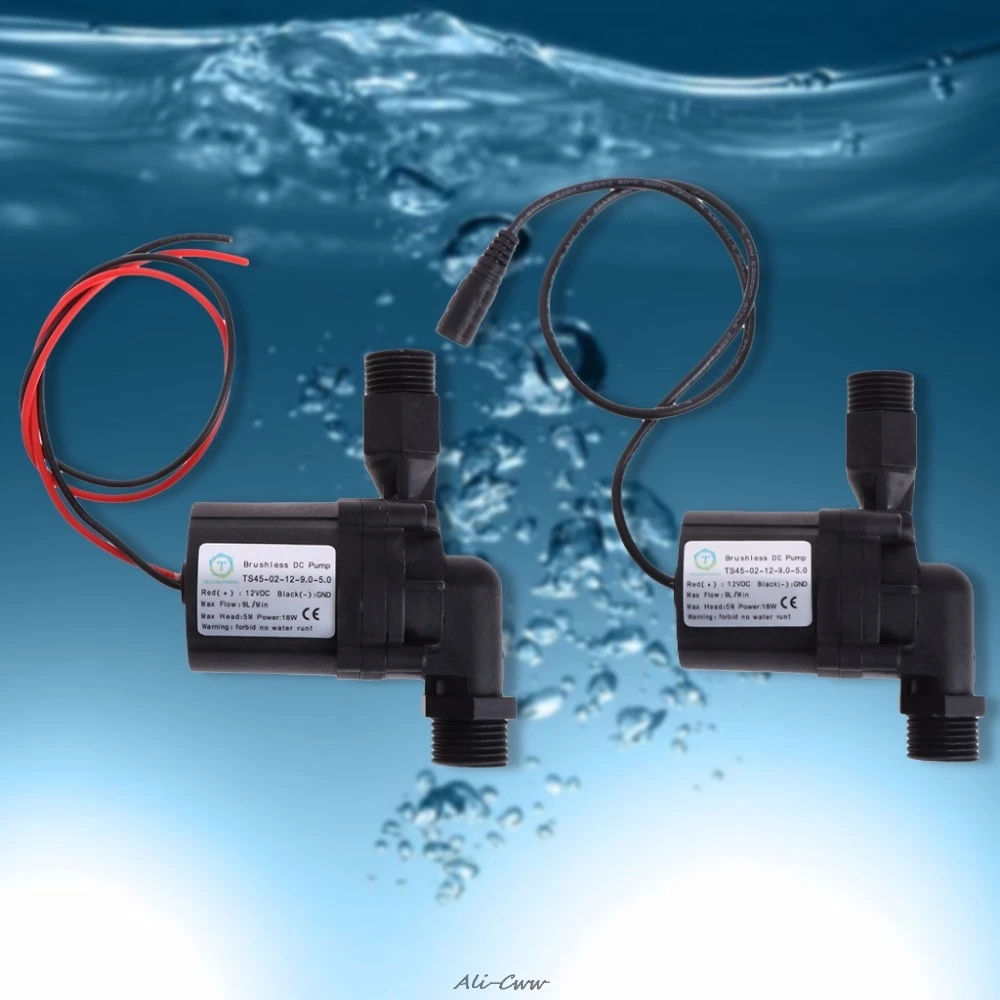 DC 12V 18W Beer Pump 10L min Black Homebrew Circulation Brushless Water Connector Silent Mini Water
