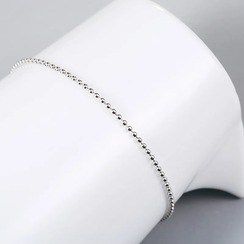 INZATT, классический браслет из стерлингового серебра 925 пробы с бусинами для женщин, Геометрическая летняя металлическая модная Ювелирная цепочка, подарок на день рождения, бижутерия