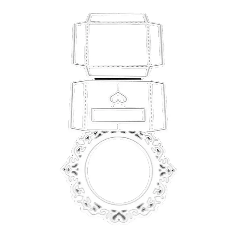 

Carbon Steel Cartoon Dressing Box Cutting Die Embossing Stencil Template Mold DIY Paper Art Handcraft Scrapbook Bookmark Card De