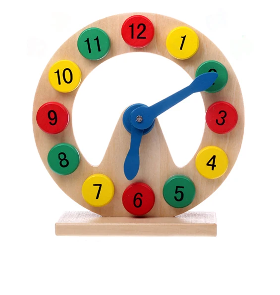 Монтессори Деревянные учатся часы Развивающие игрушки для детей Малыш подарок на день рождения 1 2 3 лет
