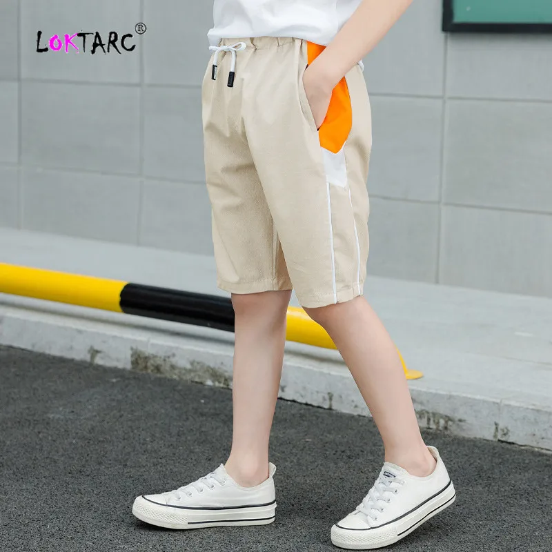 LOKTARC/Детские короткие штаны для мальчиков спортивные шорты для мальчиков штаны для мальчиков детские шорты в полоску с завязками для маленьких мальчиков Брюки бермуды