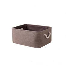 Хлопок и лен Коробки и лотки для хранения ручка штабелируемые корзины для белья футляр для хранения одежды домашнего хранения организации S/M/L