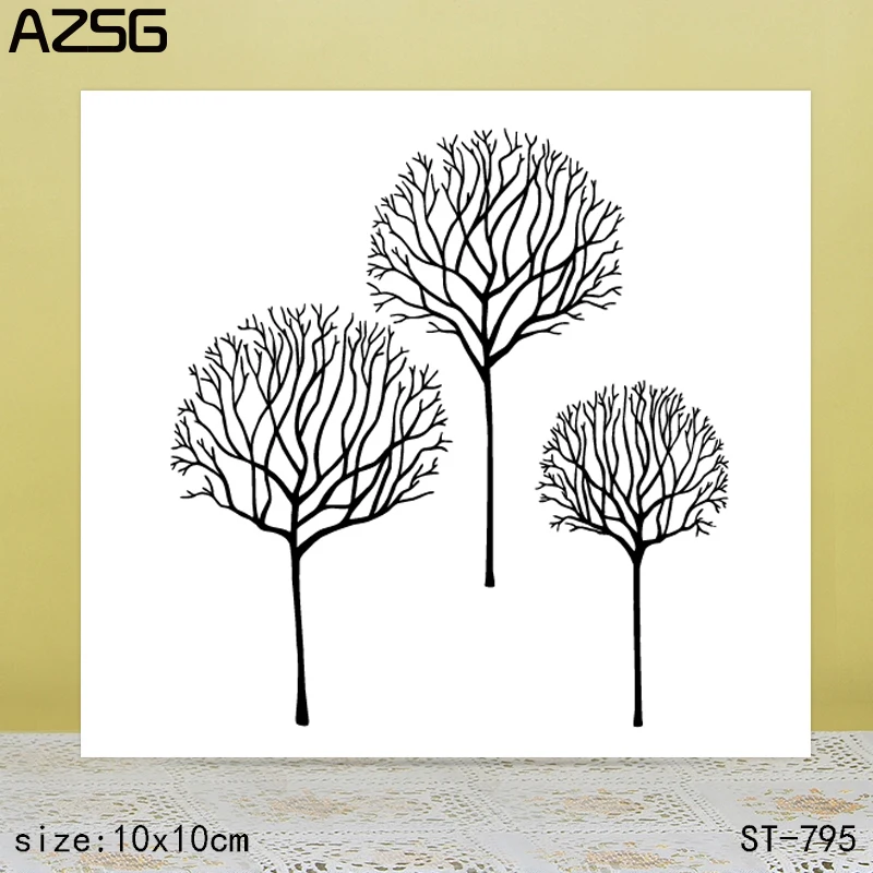 

AZSG Solitary trunk Clear Stamps/Seals For scrapbooking DIY Card Making/Album Silicone Decoration crafts6*9cm