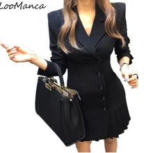 2018 New Spring Autumn Women Long Blazers Jackets Korean Long Sleeve Office OL Suit Fashion Women’s Fall Coat Work Wear