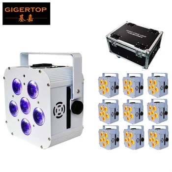 

Factory Direct Charge Roadcase For 10XLOT DMX 6/10CH RGBWA UV DMX512 China Led Par Cans 6x18W 2.4G Wireless Receiver 90V-240V