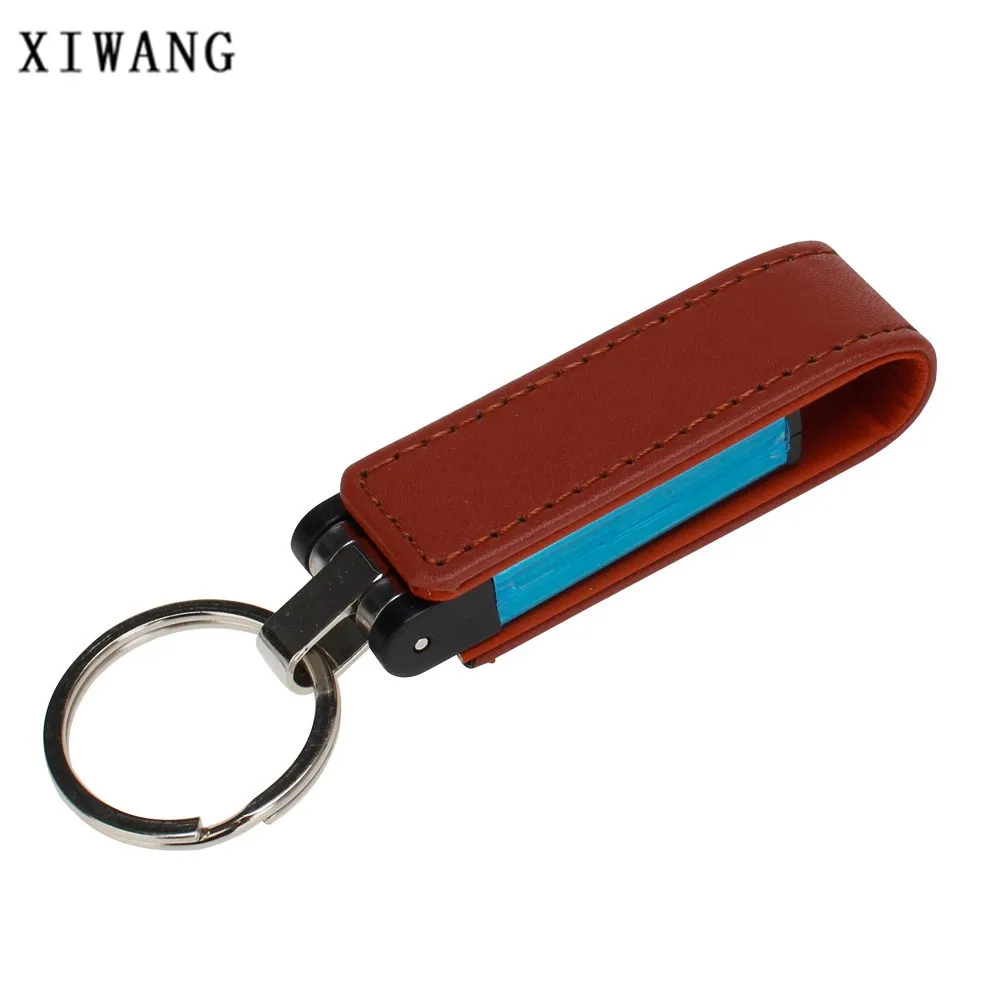 

USB 2.0 Leather usb Flash Drive 4GB 8GB pendrive 16GB pen drive 32GB 64GB 128gb Commercial usb Memory Stick Custom Company Logo