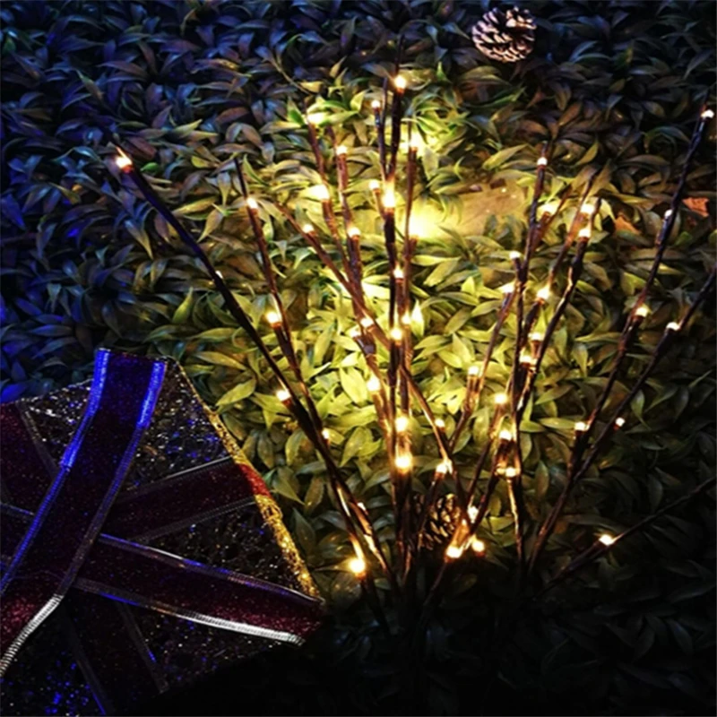 20 лампочек светодиодный светильник "Ветка ивы" на батарейках для искусственных цветов украшение дома Рождество свадебное украшение. Q