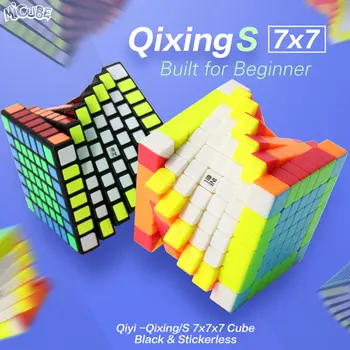 

Qiyi 7x7x7 Qixing S 7x7 Qixings Cube Speed 7Layers Cubo Magico 7*7 Black Stickerless Magic Puzzle Cube Beginner Toy For Children