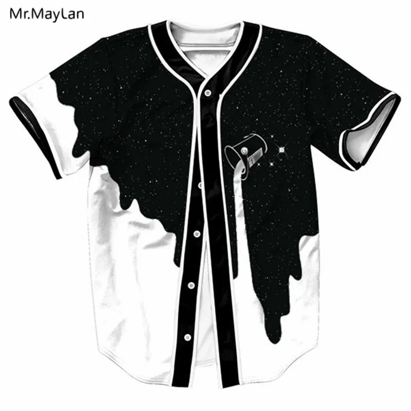 white button up baseball jersey