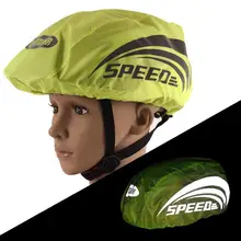 2 шт. высокая видимость универсальный размер велосипедный водонепроницаемый шлем Чехол со светоотражающими полосками Ткань Оксфорд чехол для шлема