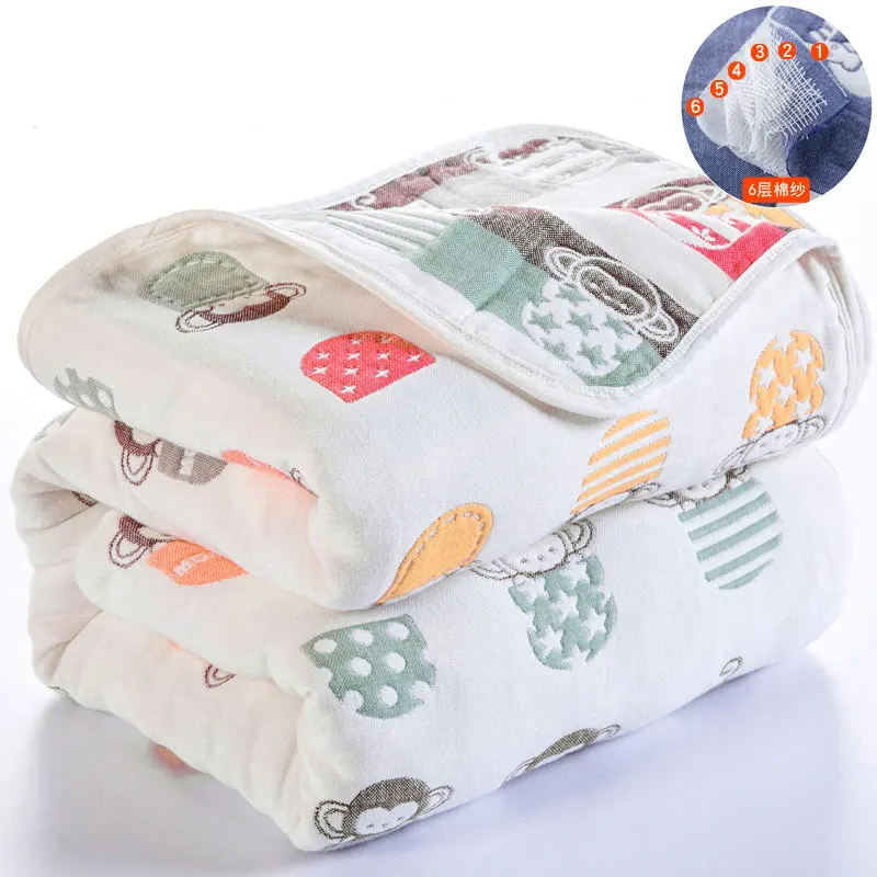 Harga Selimut Bayi Katun Muslin 6 Lapisan Newborn Swaddling Musim Gugur Bayi Warp Bedong Bayi Selimut dan Seprai Selimut Menerima