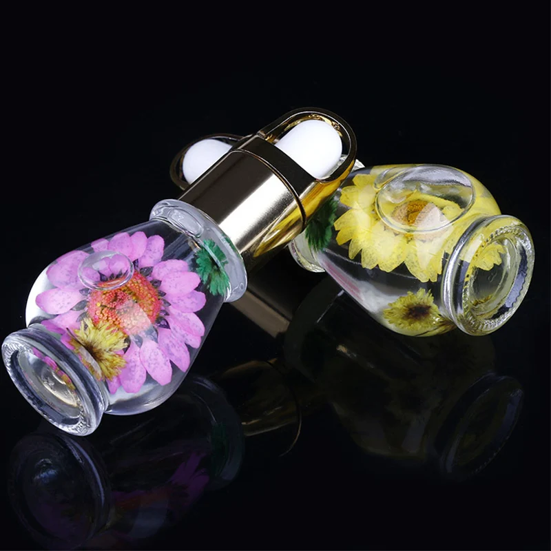  Nail Cuticle Oil Cuticle Oil Professional Nail Nutrition Oil Dried Flowers Manicure Tools Transpare