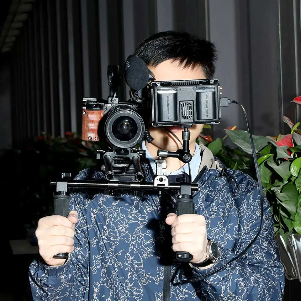Клетка SmallRig A6500 с деревянной ручкой для камеры Sony Alpha A6500/2097 быстросъемный