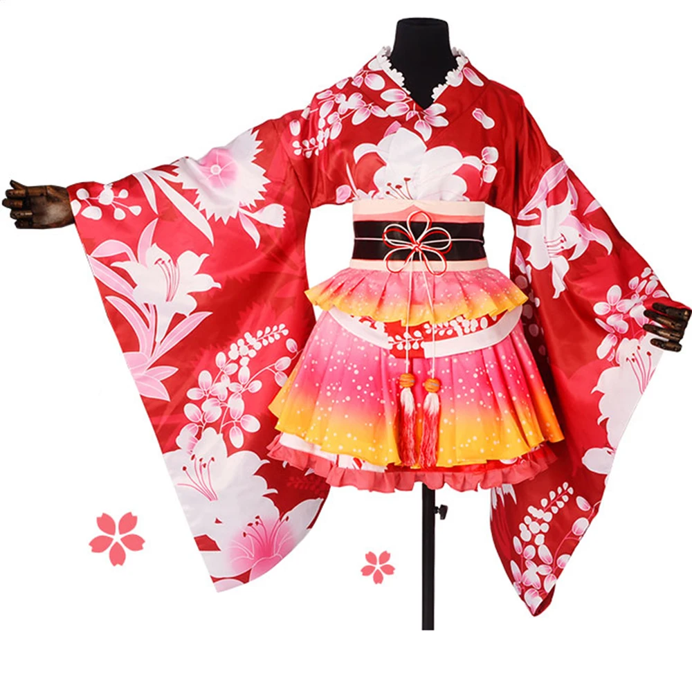 Love live Maki cosplay costume lovelive dress adult Printed Kimono for ...