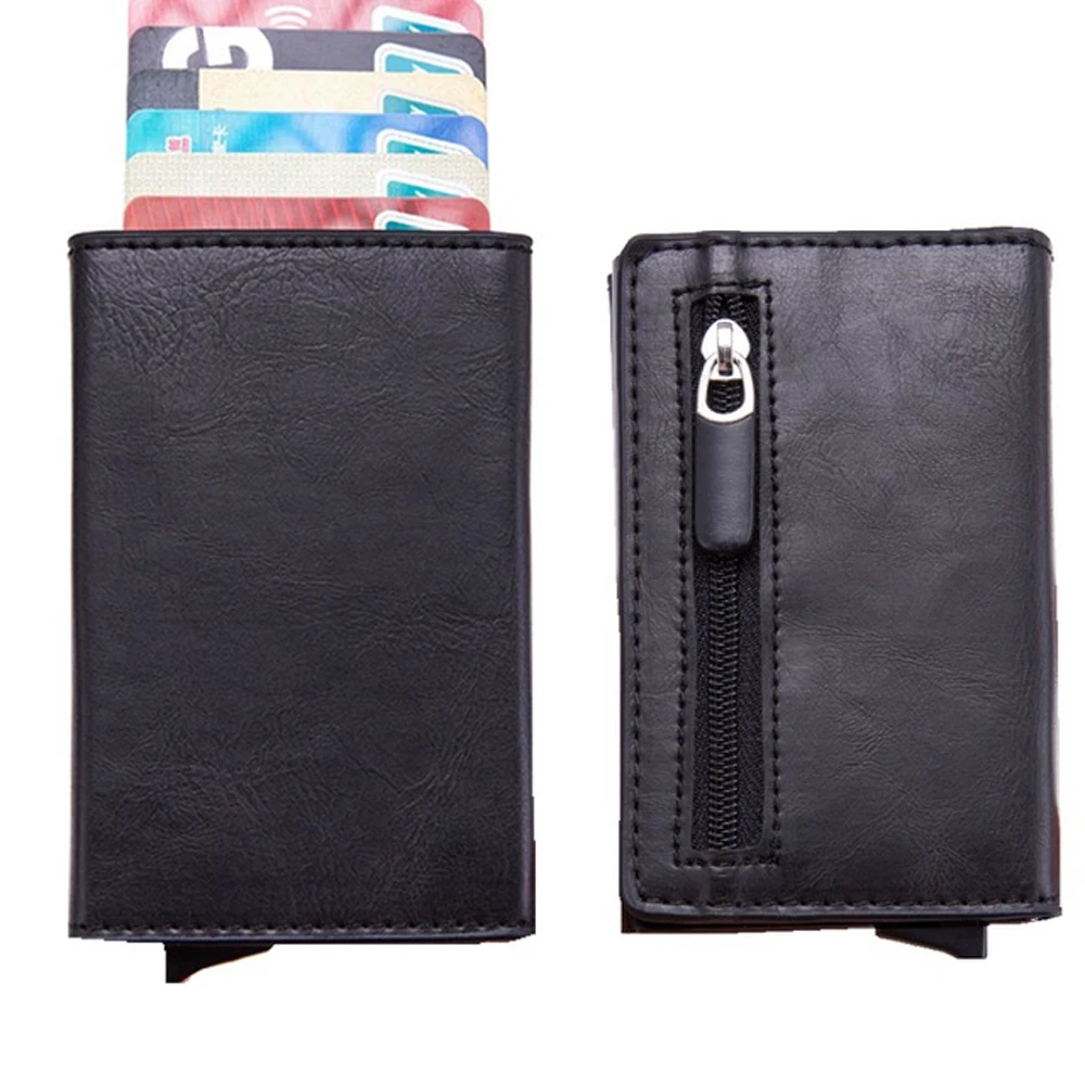 

Men Rfid Wallet Credit Card Holder Sticker Business Card Pocket coin Cash Card Holder Passes Holder Metal Cardholder Protection