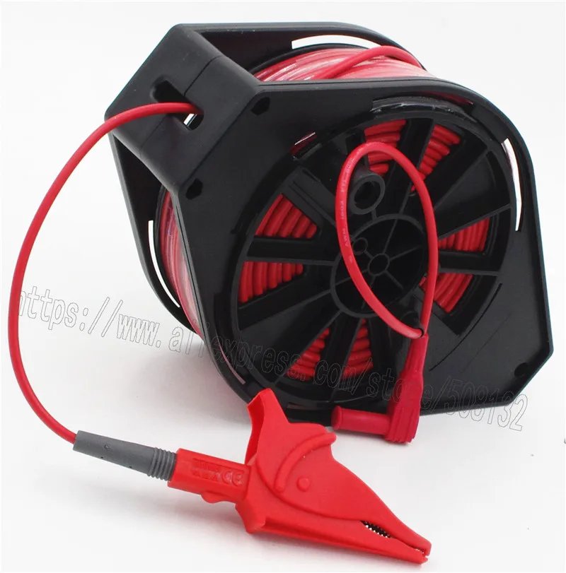 Red Cable Reel for GEO Earth Ground Resistance Testing Meter Test Leads