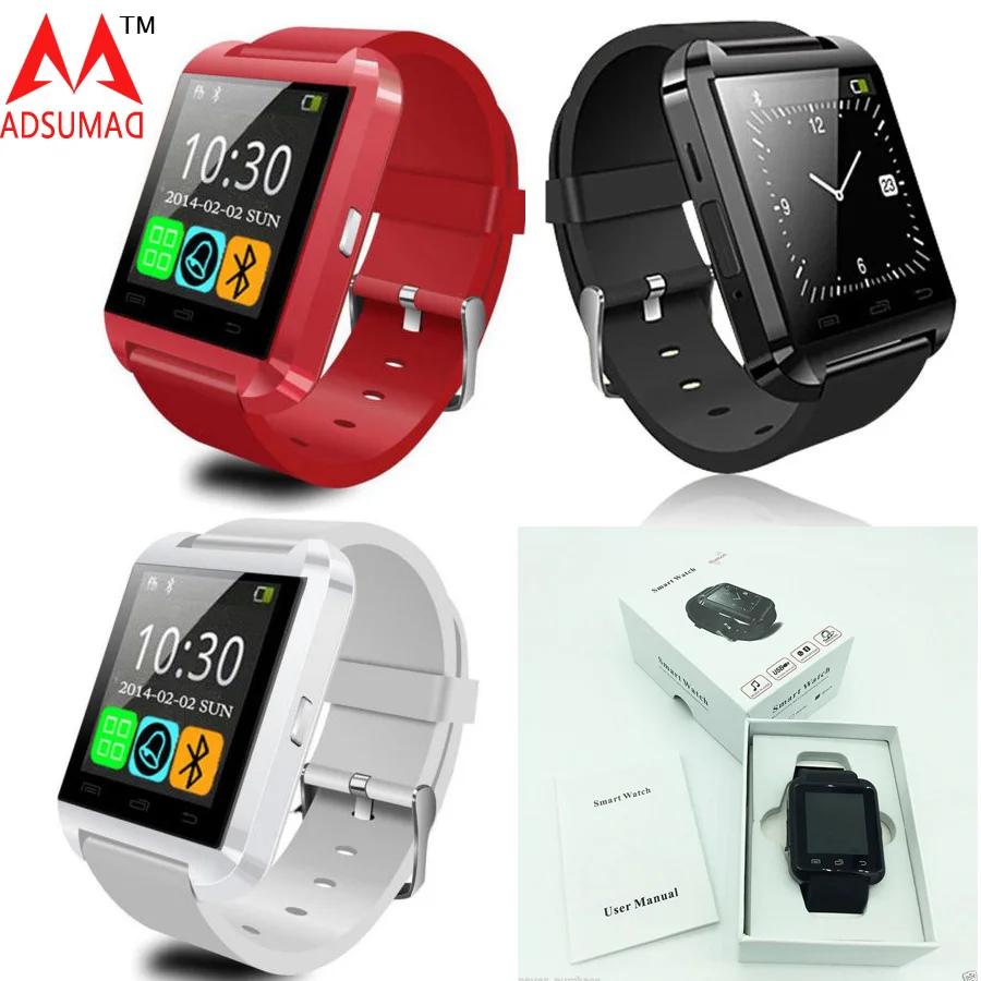 20 штук U8 smart watch телефон Mate Bluetooth наручные часы подарок на Новый год MTK6260 без altimater 3