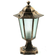 Европейский ландшафтное освещение для сада IP44 Водонепроницаемый лампа 110 v 220 v E27 Напольные колонки огни Алюминий Luminaria Морден