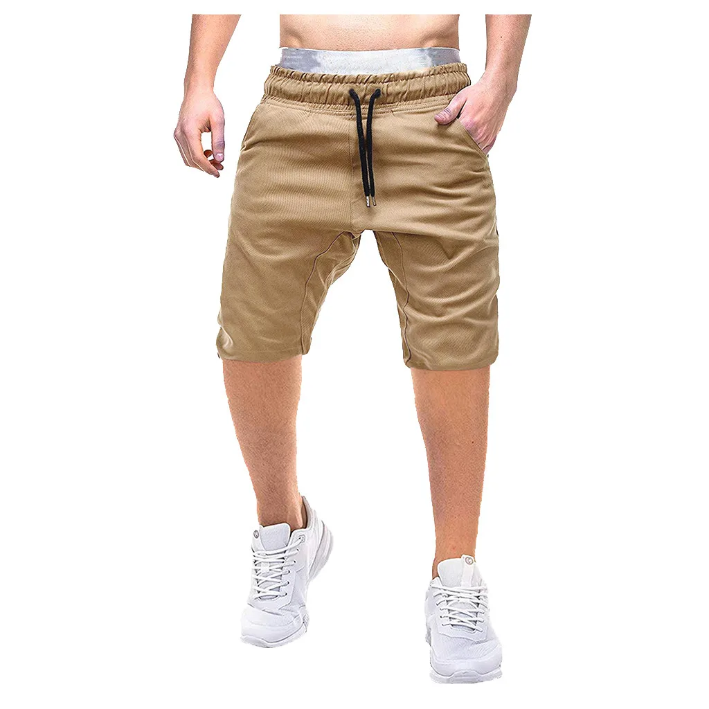 Feitong Модные мужские повседневные однотонные комбинезоны с карманами ветрозащитные комбинезоны летняя одежда пляжные шорты