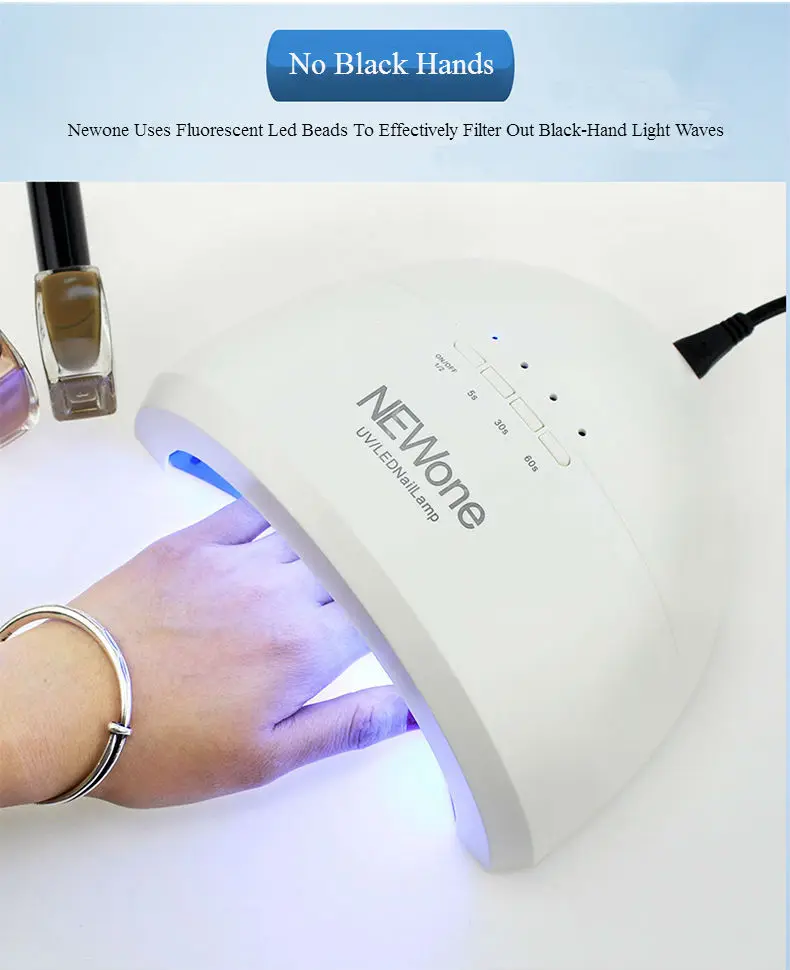 

2019 Sunuv Uv Nail Lamp Fashion Usame 48w Fast Curing Nail Gel Uv Lamp Dryer 10/30/60/90s Timer Smart Led Manicure Art Tool