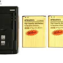 2x2850 mAh EB-L1M1NLU золото литий-ионная Замена батареи+ универсальное настенное зарядное устройство для samsung Galaxy ATIV S i8750 i8370 i8790