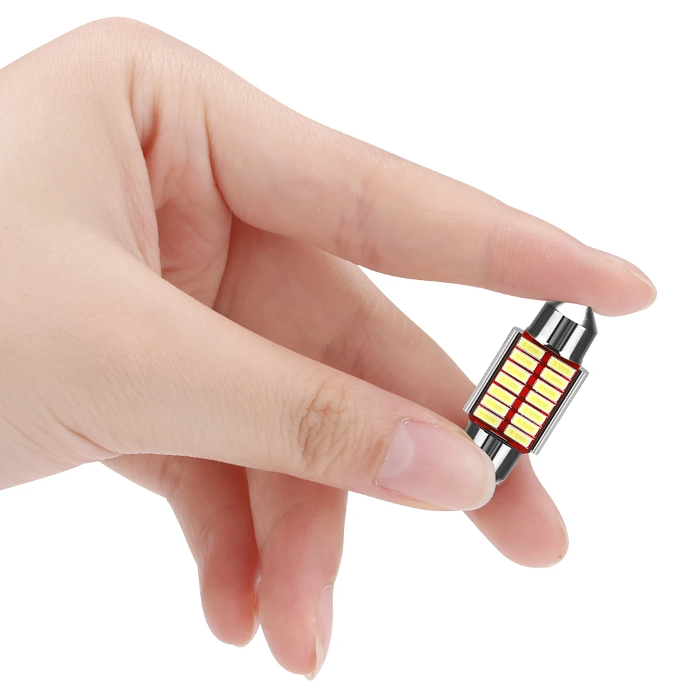 2 шт. высокое качество 31 мм 36 39 41 C5W C10W яркая 4014 SMD светодиодная гирлянда Canbus без