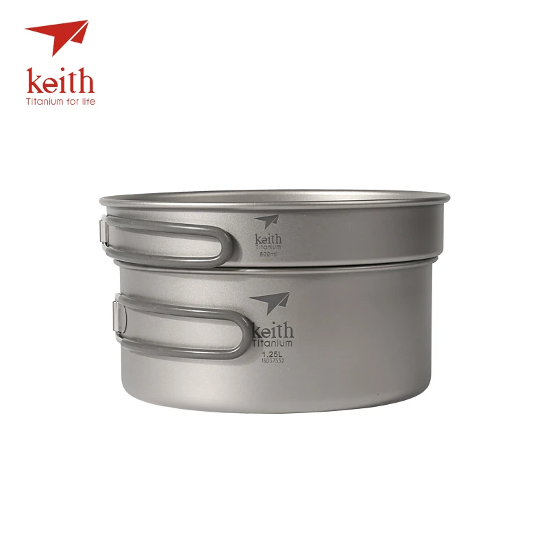 Титановая посуда Keith складная кухонная утварь походные миски для кемпинга