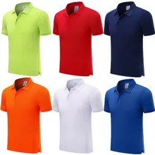 Мужские и женские Универсальные мужские поло с коротким рукавом, однотонные топы для гольфа, пуловеры для тренировок, поло для бега 7911