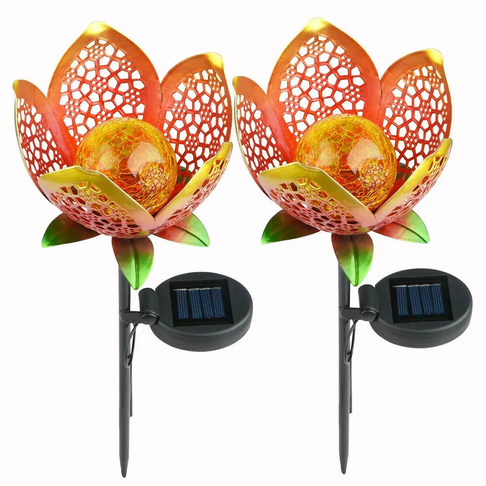 

2PCS Lawn Landscape Energy Saving Flower Light Garden Led Outdoor Eco Friendly Stake Atmosphere Lamp Waterproof Solar Powered