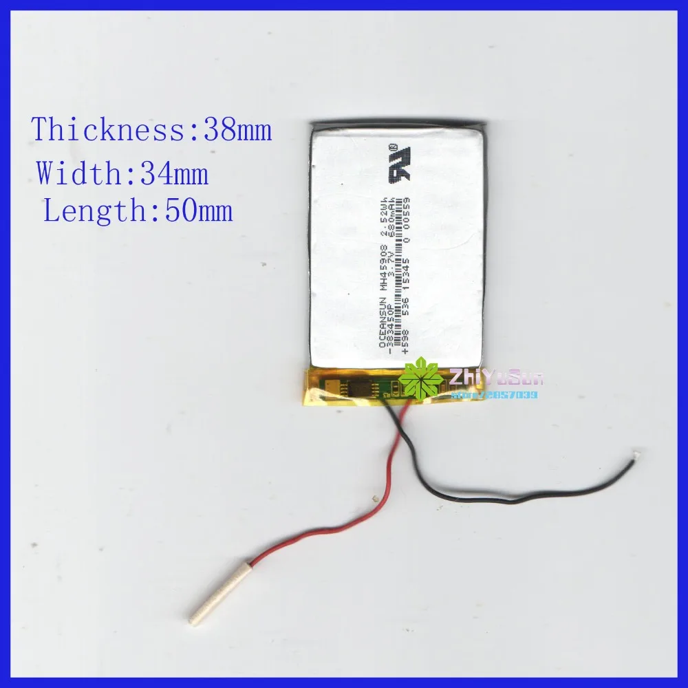 ZhiYuSun 680mAh литий ионная 3 7 V 383450 литиевая полимерная аккумуляторная батарея для DVD GPS