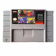 Super Nintendo SFC/SNES MS05 4 en 1 Cartouche De Jeu Vidéo Console Card US Version Anglais Langue Collection