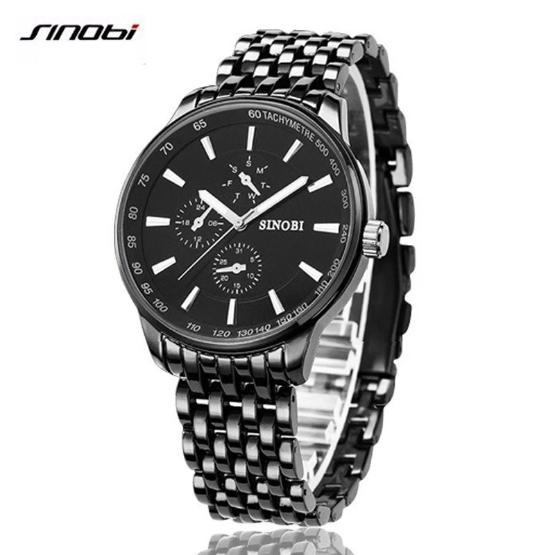 

SINOBI Watch Men Quartz-Watch Luxury Brand Men's Watch Waterproof Clock Men Wrist watches Relogio Masculino Fashion reloj hombre