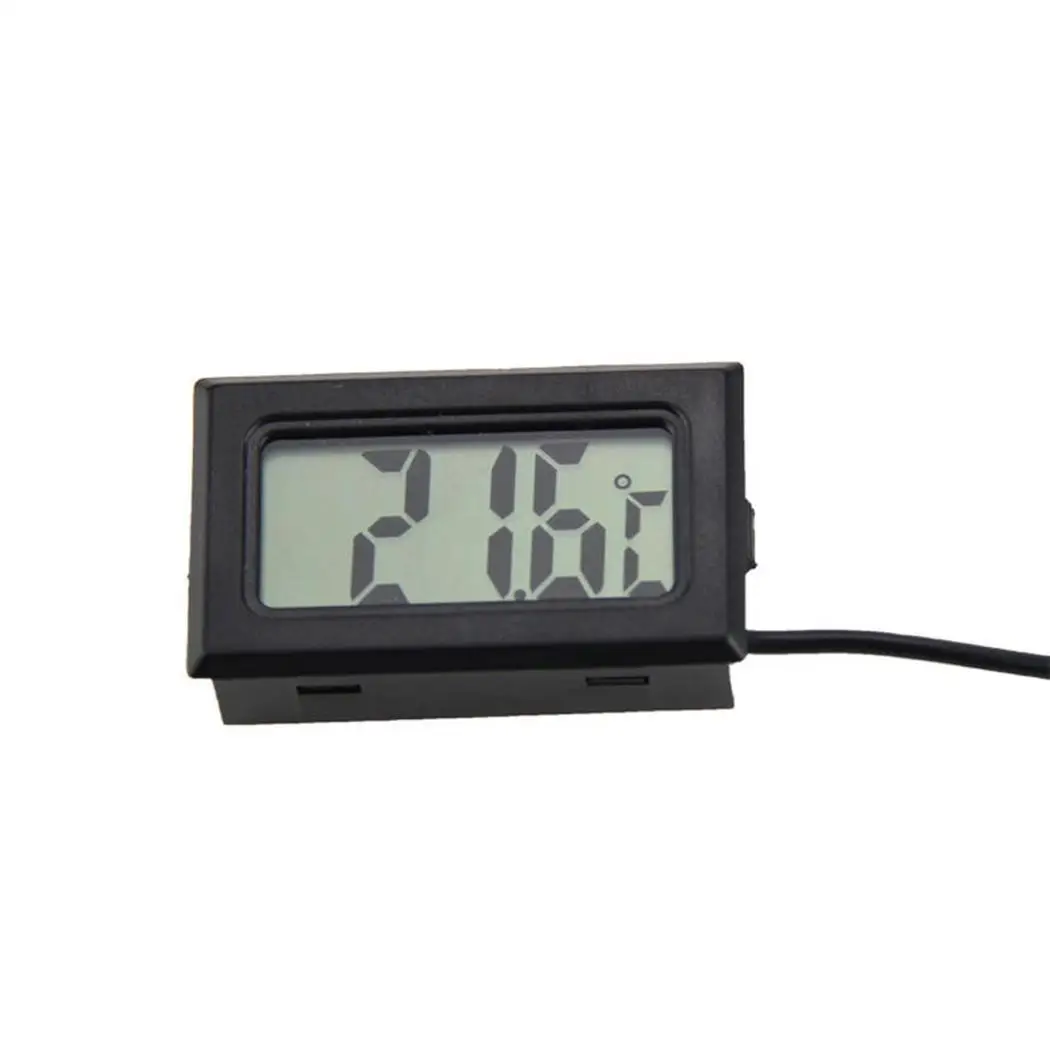 

Mini Digital Thermometer Fish Aquarium Fridge Probe 2 x LR44 Batteries(Included) 0.1 ABS 1 Black LCD Display Digital Thermometer