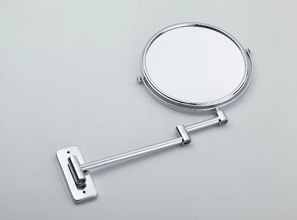 8 дюймов хром 3X увеличительное зеркало для макияжа 2 стороны отеля ванная комната стены 360 поворотные косметические зеркала с удлиняющими дужками upto