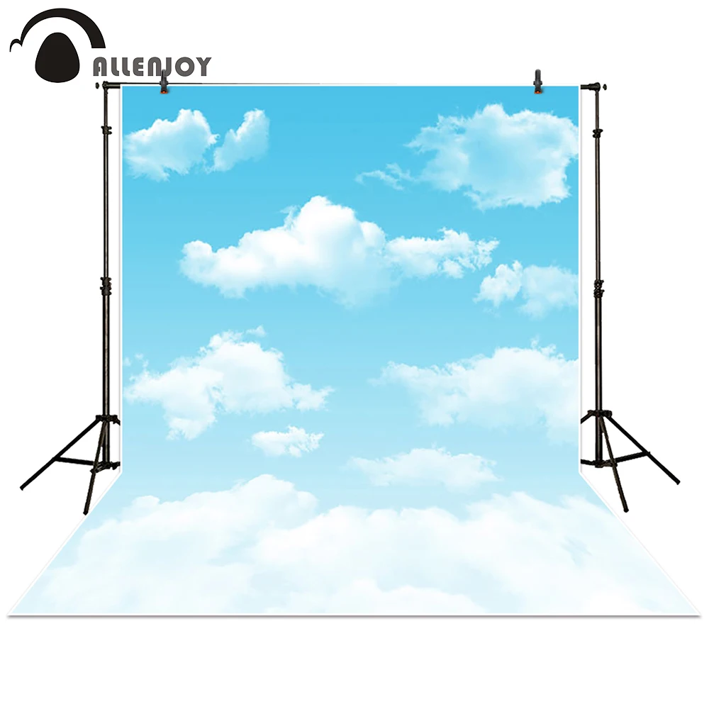 Allenjoy Photography Backdrop cartoon blue sky white cloud newborn baby background props photocall photobooth Photo studio funnytree photography background travel birthday party world map hot air balloon backdrop photocall photo studio professional