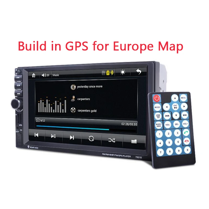 Автомобильный Gps-навигатор Mp5 плеер Gubang Europe с 8 Гб 7 дюймов портативная карта Wce