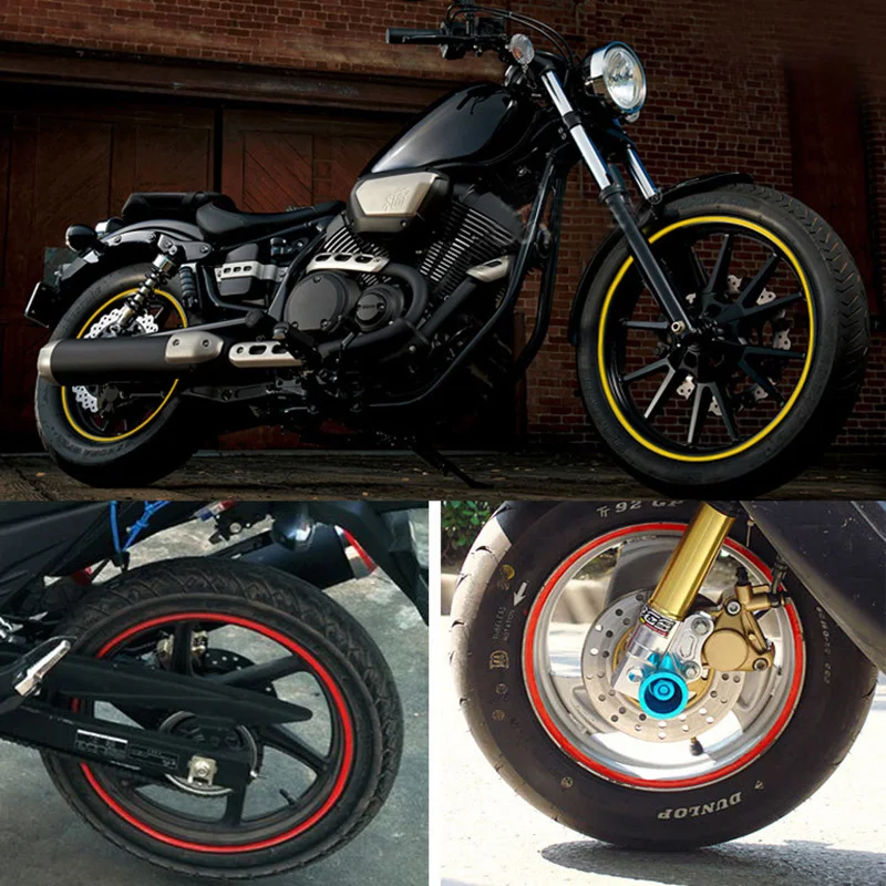 16 шт. светоотражающие наклейки на колеса мотоцикла велосипеда обод клейкие ленты