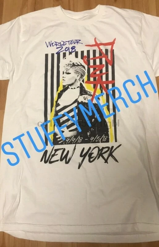 

P!NK 2018 BEAUTIFUL TRAUMA TOUR NEW YORK ONLY T-SHIRT LARGE RARE PINK