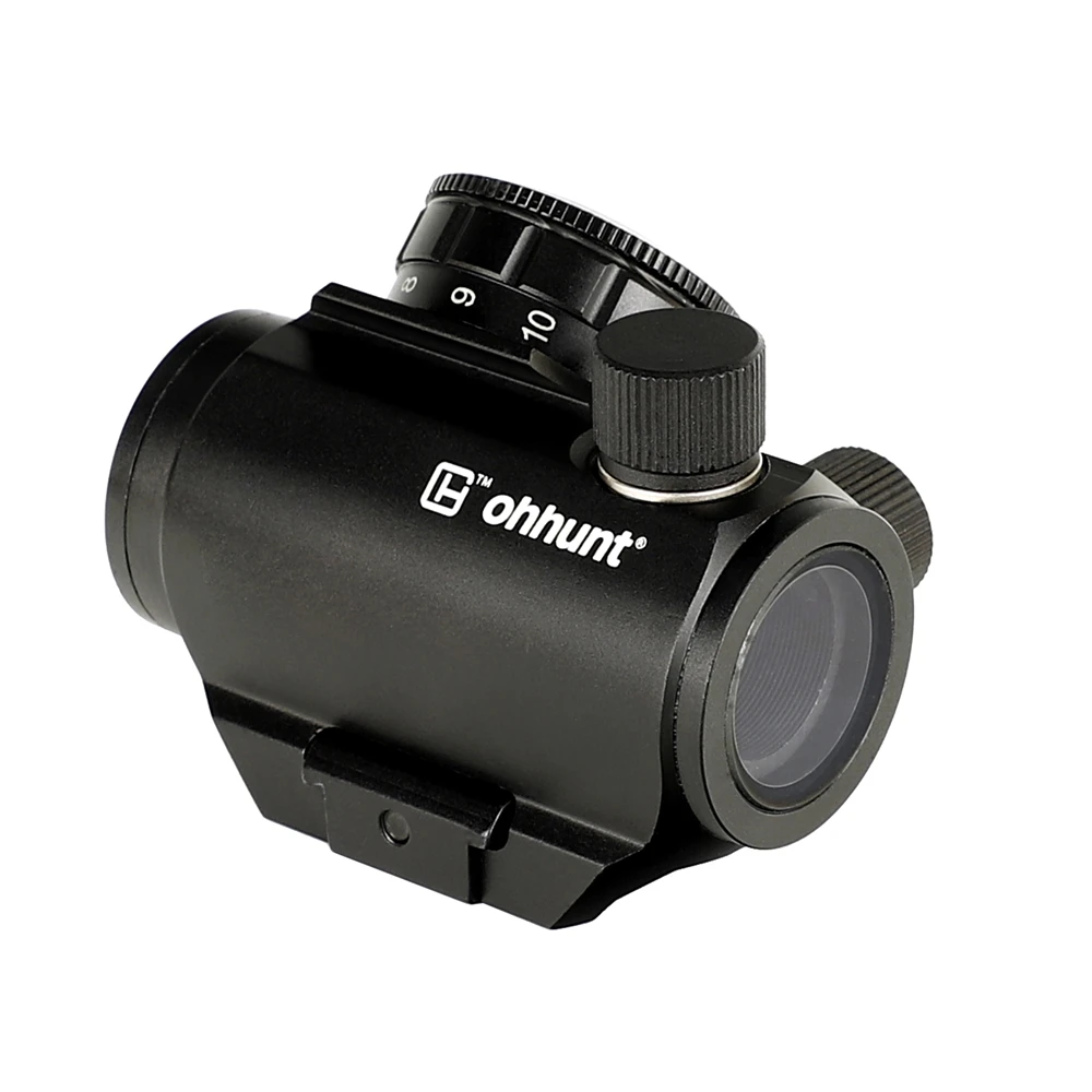 Compacto de Baixa Ohhunt Potência Red Dot Sight Scope Weaver Picatinny Montar Caça Tático Rifle Riflescopes 1x21 3 Moa 8 Ohhunt compacto de baixa potência 1x21 3