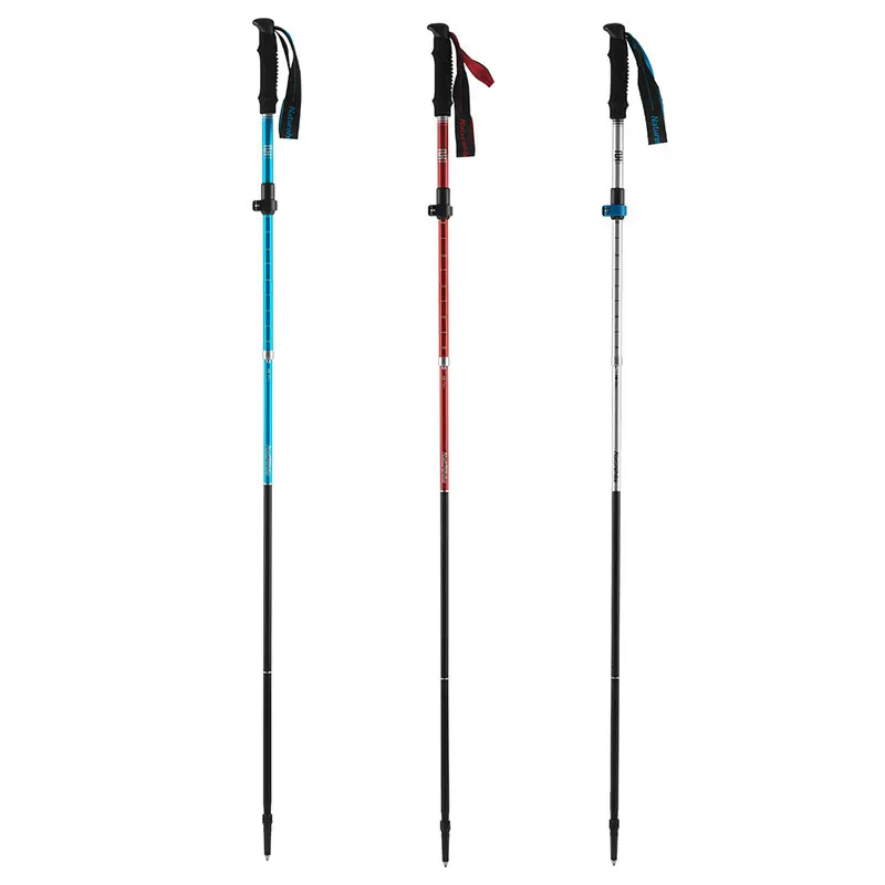 Naturehike plegables ultraligero bastón escalada ajustable Trekking 5-Sección Nordic bastones de senderismo NH17D009-Z