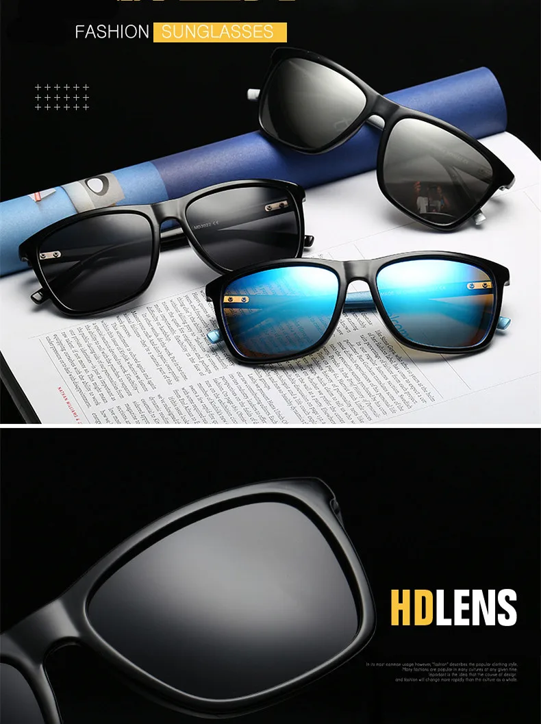 Imwete, поляризационные солнцезащитные очки, мужские солнцезащитные очки, модная квадратная черная оправа, очки для вождения, путешествий, UV400, Полароид