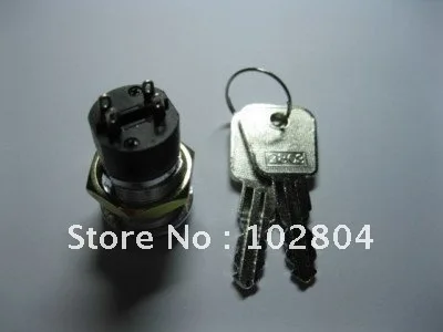 

Key Ignition Switch ON/OFF Lock Switch with Plastic Handle, K28 2NO-2NC 1 Pcs Per Lot